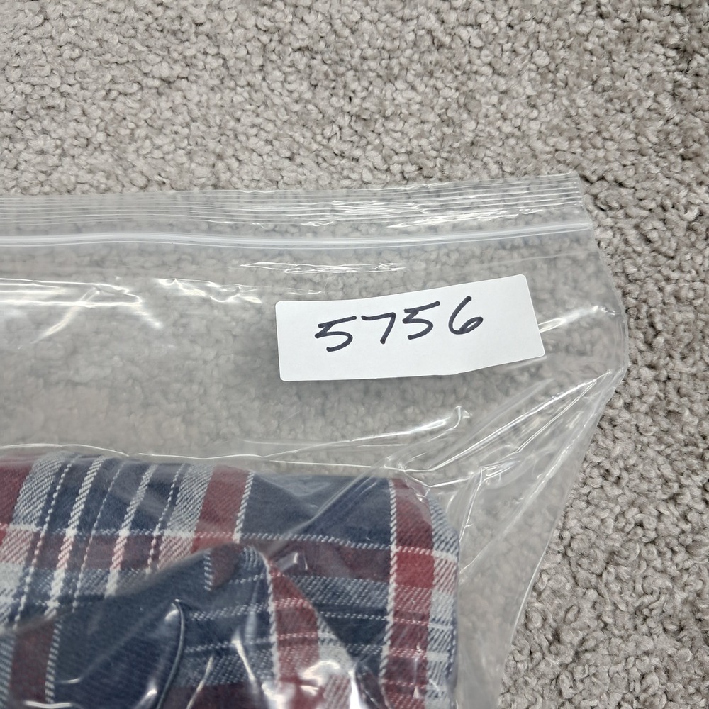 Boston Traders Mens XL Fleece Lined Plaid Flannel Shirt Navy Button Up 979740 - Picture 7 of 7